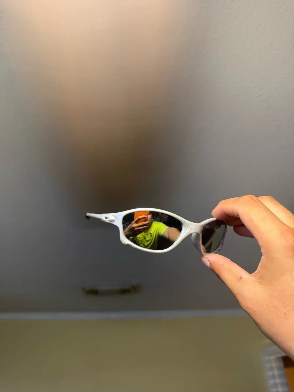Oakley White Frame Sunglasses with Dark Lenses